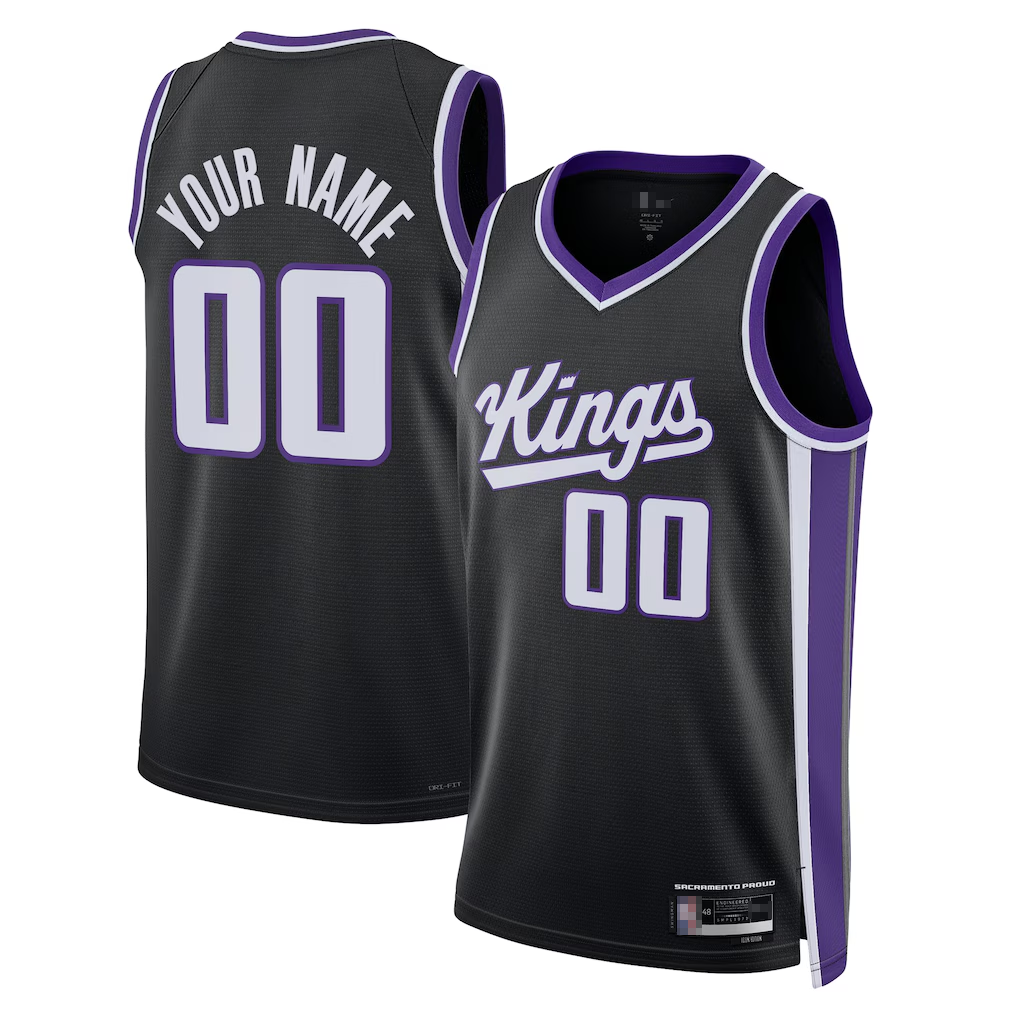 Kamcf Custom S.Kings Black Swingman Stitched Jerseys - Icon Edition