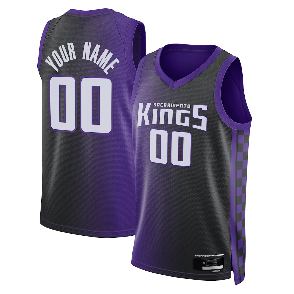 Kamcf Custom S.Kings Purple Swingman Stitched Jerseys - Statement Edition