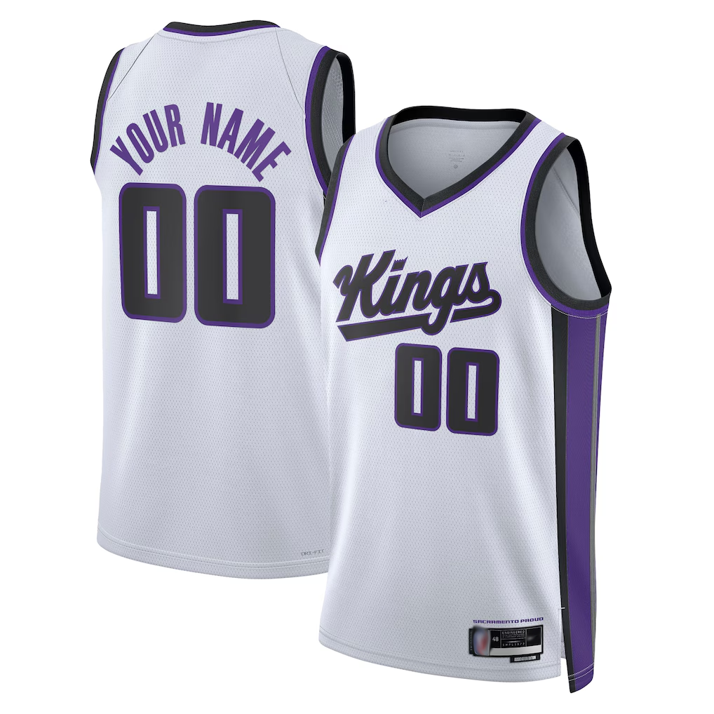 Kamcf Custom S.Kings White Swingman Stitched Jerseys - Association Edition