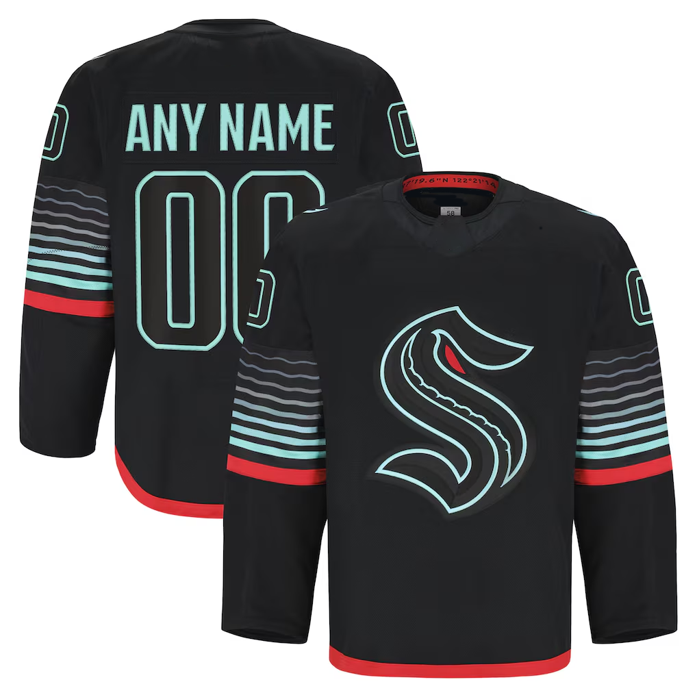 Kamcf Custom S.Kraken Black Alternate Authentic Pro Jerseys