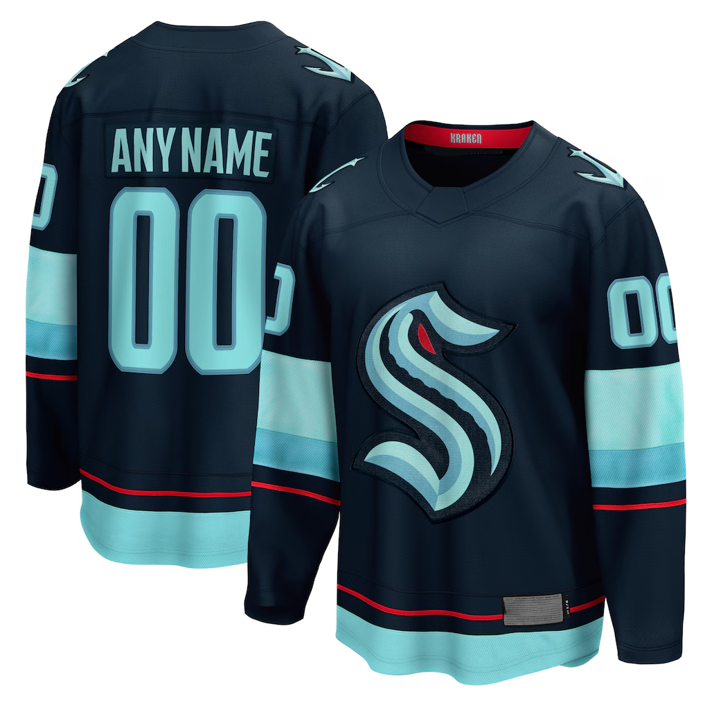 Kamcf Custom S.Kraken Deep Sea Blue Home Breakaway Jerseys