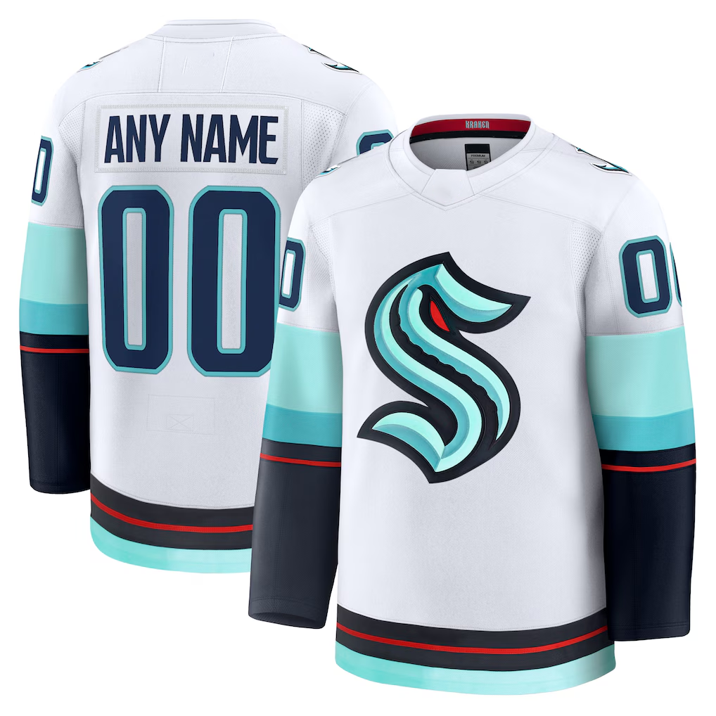 Kamcf Custom S.Kraken White Away Premium Jerseys