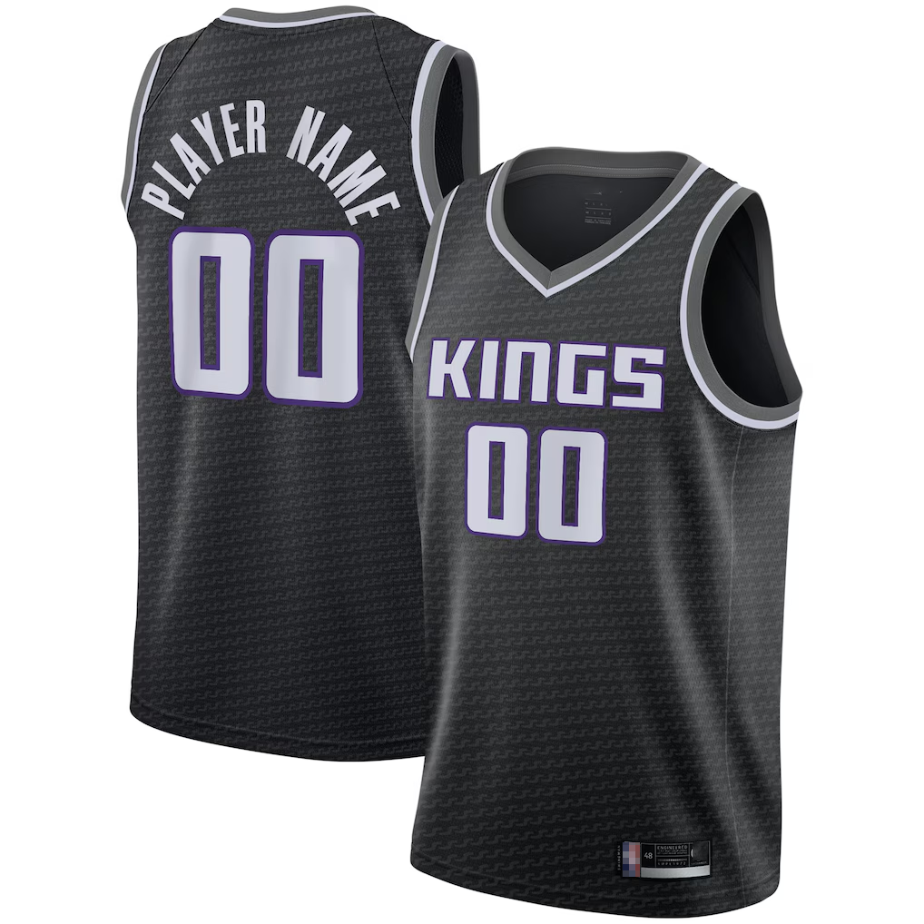 Kamcf Custom S.kings Black Swingman Stitched Jerseys - Statement Edition