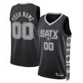 Kamcf Custom SA.Spurs Black 202223 Swingman Stitched Jerseys - Statement Edition