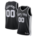 Kamcf Custom SA.Spurs Black Fast Break Replica Stitched Stitched Jerseys - Icon Edition