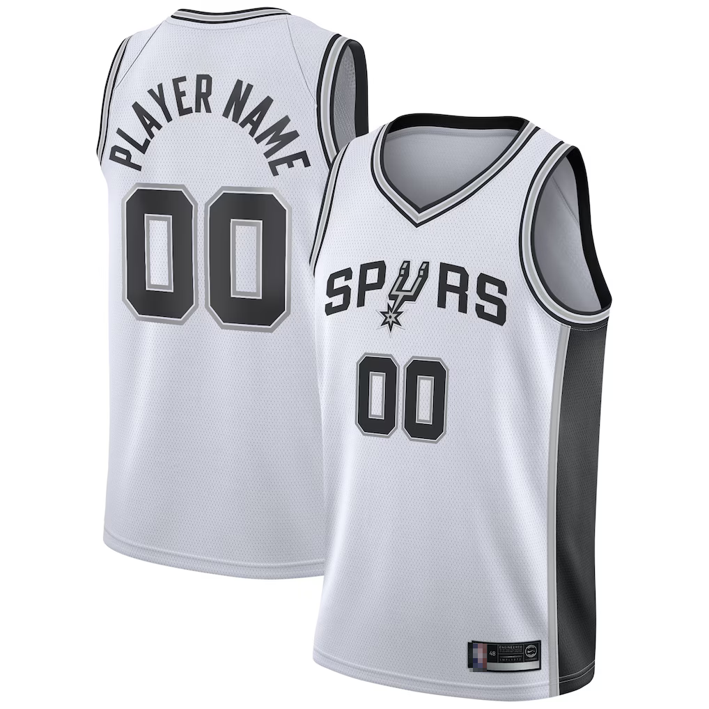 Kamcf Custom SA.Spurs White 202021 Swingman Stitched Jerseys- Association Edition