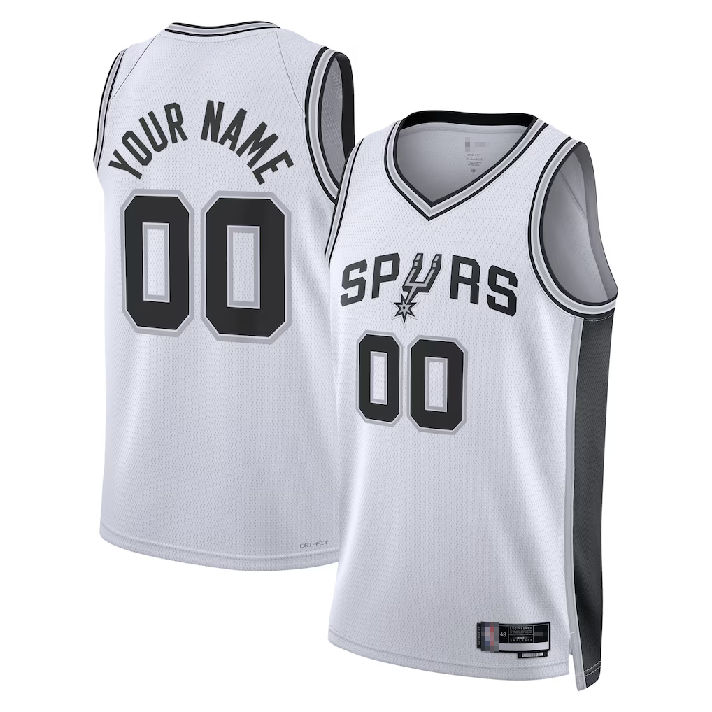 Kamcf Custom SA.SpursWhite Swingman Stitched Jerseys- Association Edition