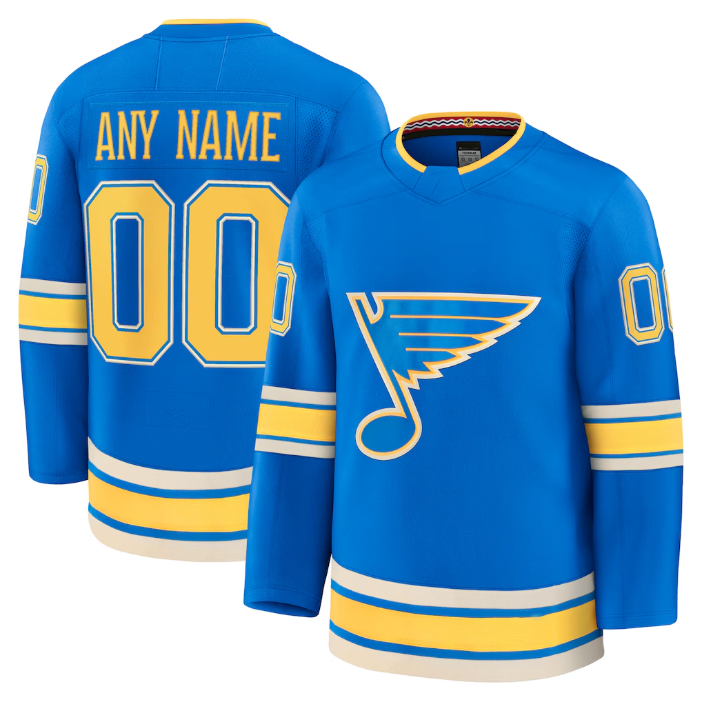 Kamcf Custom SL.Blues Blue Alternate Premium Jerseys