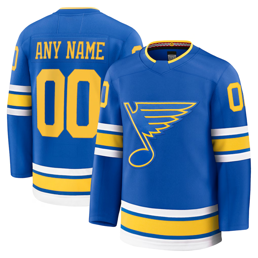 Kamcf Custom SL.Blues Blue Home Premium Jerseys
