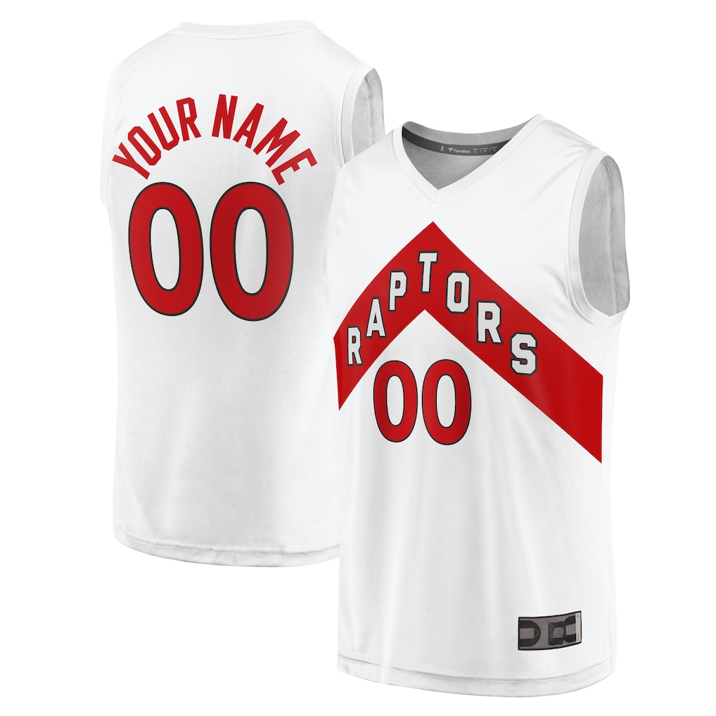 Kamcf Custom T.Raptors White Fast Break Custom Replica Jerseys - Association Edition