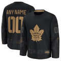 Kamcf Custom TM.Leafs Black 2024 Military Appreciation Practice Jerseys