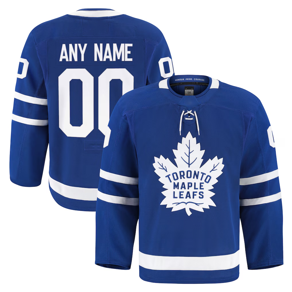 Kamcf Custom TM.Leafs Blue Home Authentic Pro Jerseys