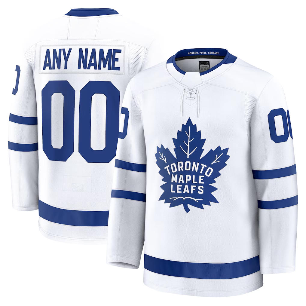 Kamcf Custom TM.Leafs White Away Premium Jerseys