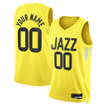 Kamcf Custom U.Jazz Gold Swingman Stitched Jerseys - Icon Edition