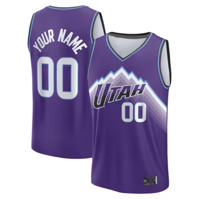 Kamcf Custom U.Jazz Purple Fast Break Replica Custom Stitched Jerseys - Icon Edition