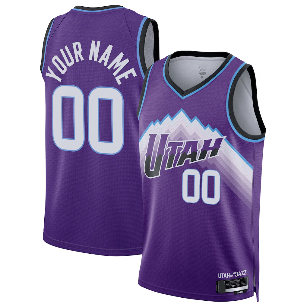 Kamcf Custom U.Jazz Purple Swingman Stitched Jerseys - Icon Edition