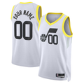 Kamcf Custom U.Jazz White Swingman Stitched Jerseys - Association Edition