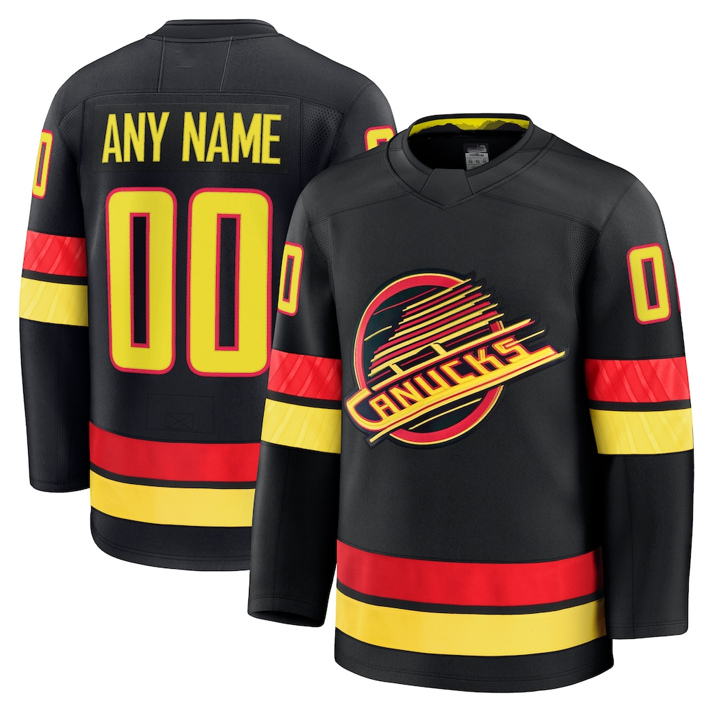 Kamcf Custom V.Canucks Black Alternate Premium Jerseys