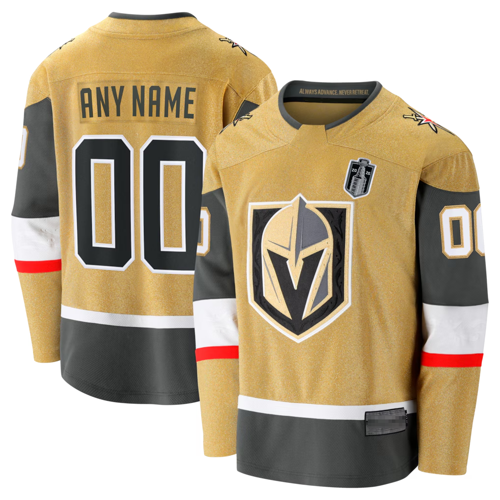 Kamcf Custom VG.Knights Gold 2026 Stanley Cup Final Breakaway Jerseys