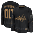 Kamcf Custom W.Capitals Black 2024 Military Appreciation Practice Jerseys