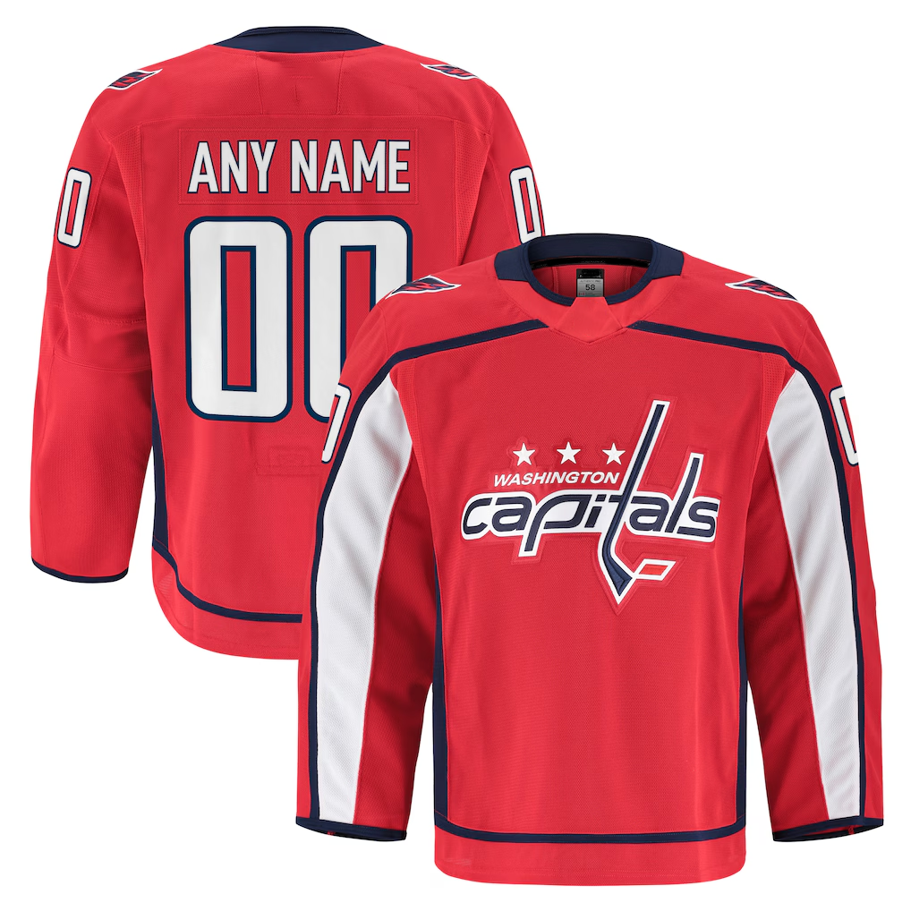 Kamcf Custom W.Capitals Red Home Authentic Pro Jerseys