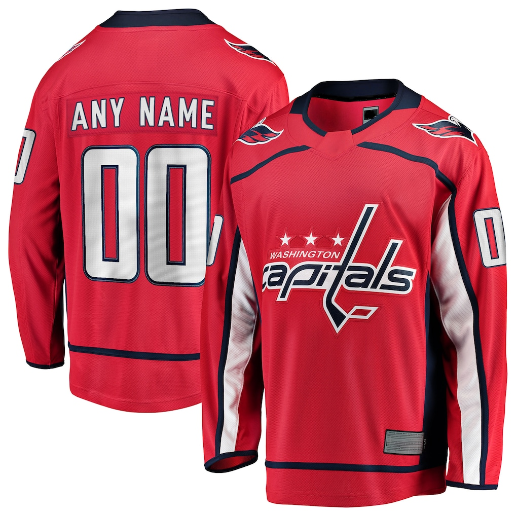 Kamcf Custom W.Capitals Red Home Breakaway Jerseys