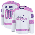 Kamcf Custom W.Capitals White 2024 Hockey Fights Cancer Practice Jerseys