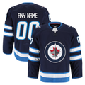 Kamcf Custom W.Jets Navy Home Authentic Pro Jerseys
