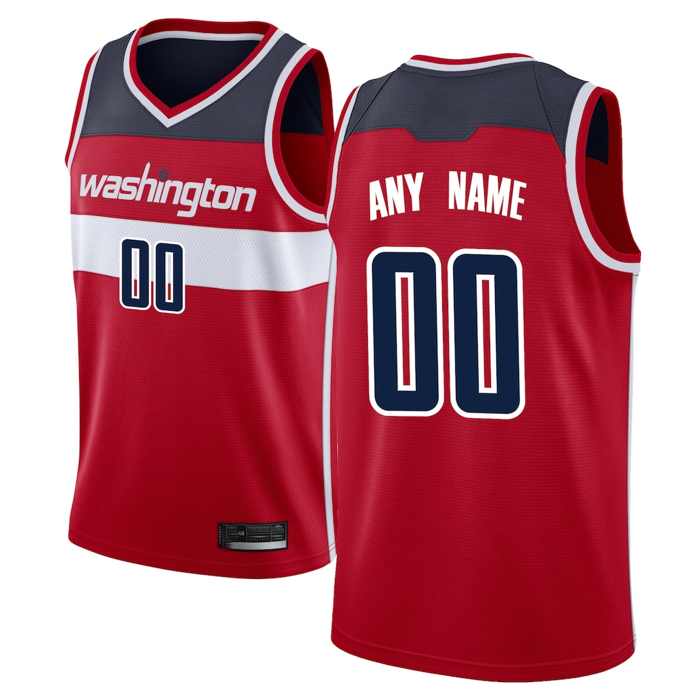 Kamcf Custom W.Wizards Red Swingman Jerseys - Icon Edition