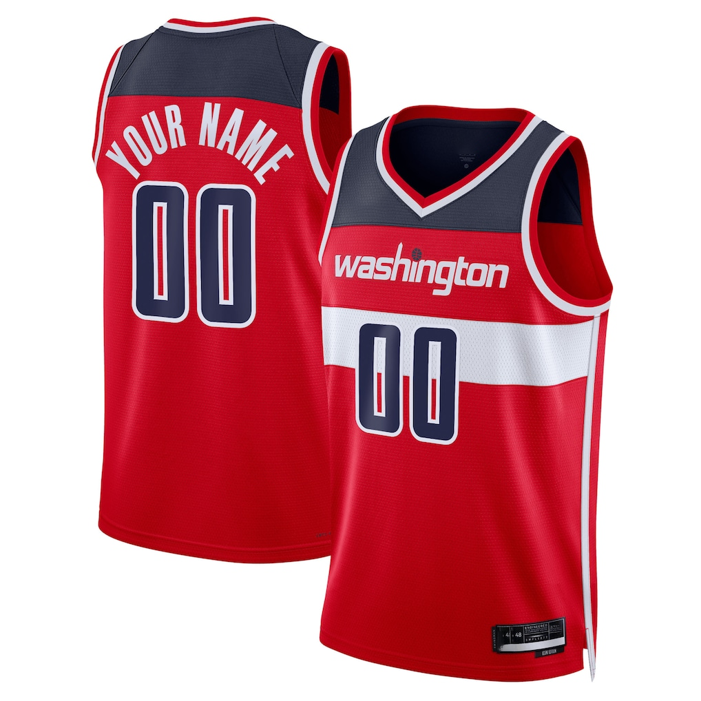 Kamcf Custom W.Wizards Red Swingman Jerseys - Icon Edition