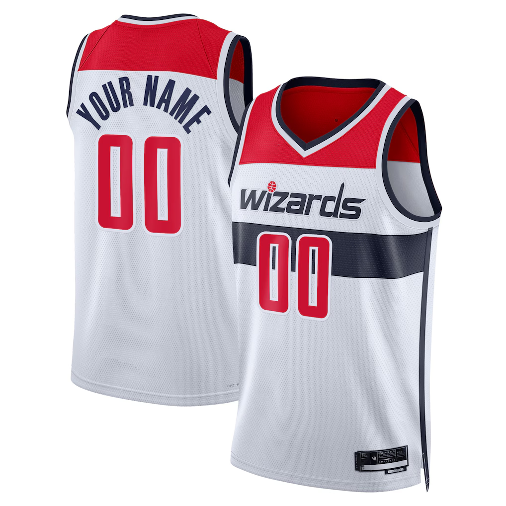 Kamcf Custom W.Wizards White Swingman Jerseys - Association Edition