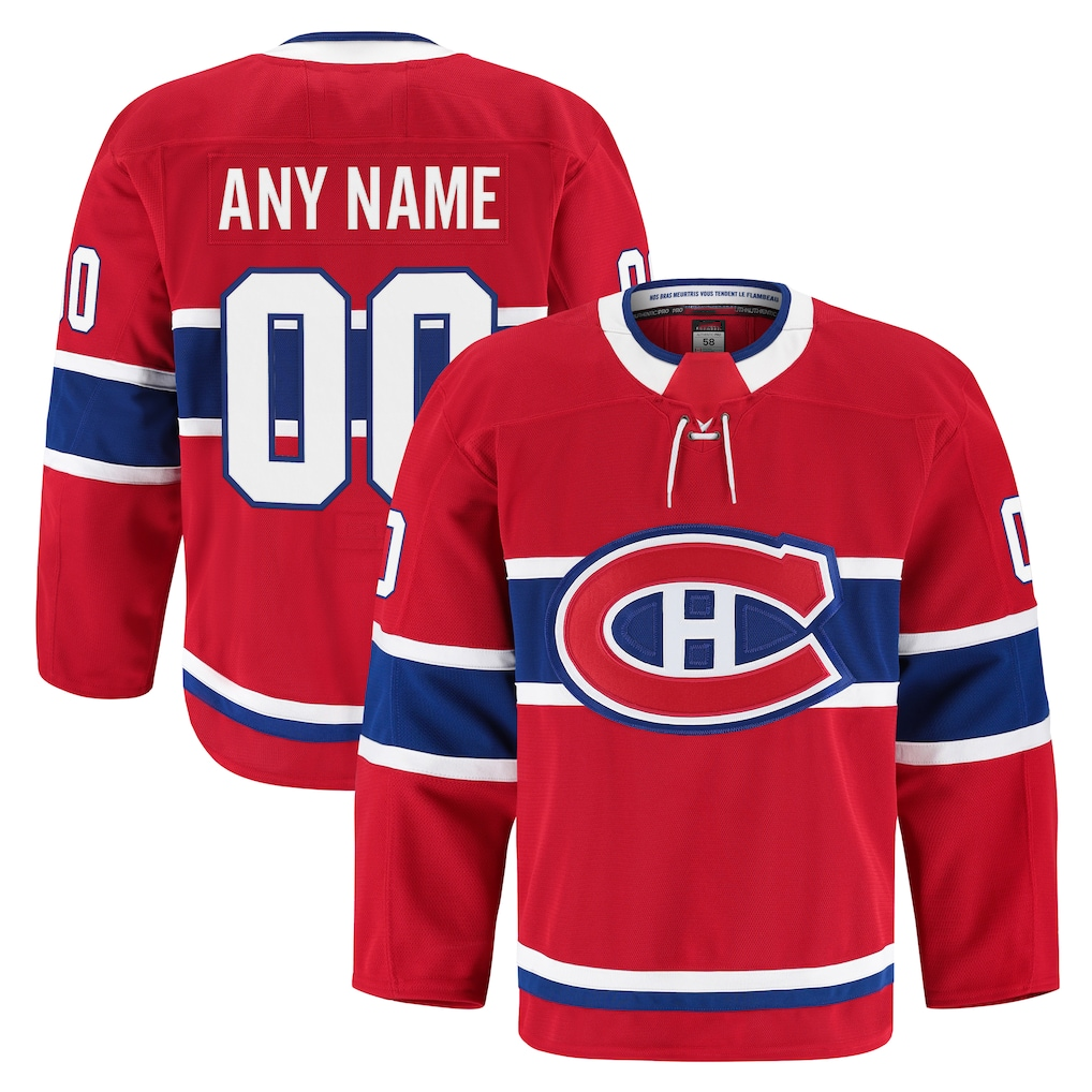 Kamcf Custom M.Canadiens Red Home Authentic Pro Jerseys