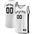Kamcf Custom SA.Spurs White Fast Break Replica Stitched Jerseys- Association Edition