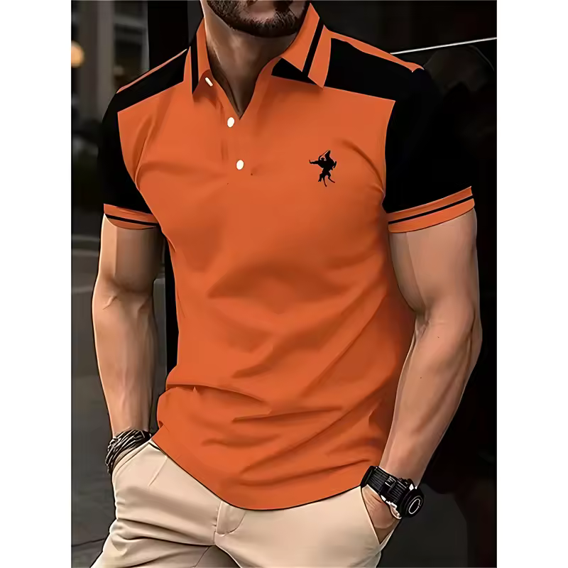 Simple Horse Pattern Polo Shirts For Men Summer Fashion Short Sleeve 3D Printed Polo Shirt Casual Oversized Lapel Button Tees