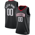 Kamcf Custom H.Rockets Black Swingman Stitched Jerseys - Statement Edition